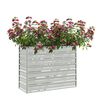 vidaXL Garden Raised Bed Silver Galvanized steel 39.4 x 15.7 x 30.3 in