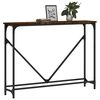 vidaXL Console Table Smoked Oak Engineered Wood Narrow Adjustable Feet
