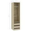 vidaXL Wardrobe Sonoma Oak Engineered Wood Compact Wardrobe
