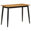 vidaXL Dining Table Natural Wood and Black