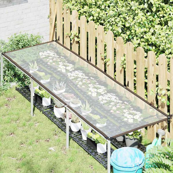 vidaXL Plant Cover Transparent, Black Polyethylene 3.3 x 9.8 ft