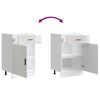 vidaXL Kitchen Base Cabinet High gloss white Engineered wood