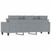 vidaXL 3-Seater Sofa Light Grey 100% Polyester Fabric, Metal, Textilene