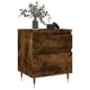 vidaXL Bedside Cabinet Set of 2 Smoked Oak Engineered Wood Medium