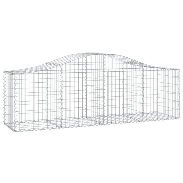 vidaXL Gabion Basket Set of 7 Silver Galvanized iron