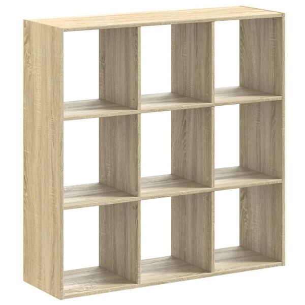 vidaXL Bookcase Sonoma oak Engineered wood Medium Bookcase Rectangular