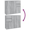 vidaXL Sideboard Grey Sonoma Engineered Wood Sideboard Rectangular