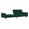 vidaXL Sofa Bed Dark Green Velvet, Wood, Plastic Standard