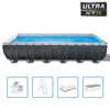 INTEX Above Ground Pool Grey Steel frame Large Durable
