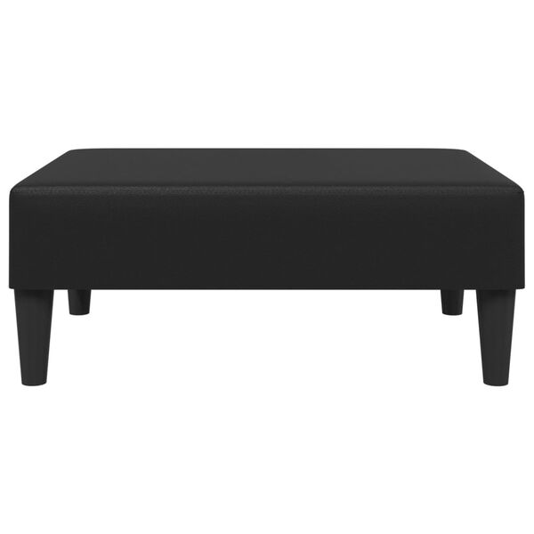 vidaXL Footstool Black Faux leather, plywood, foam 30.3x21.7x12.2 in