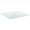 vidaXL Table Top White Tempered Glass 15.7 x 15.7 in Heat-resistant