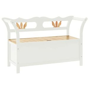 vidaXL Bench White Solid Fir Wood 42.1 x 17.7 x 29.7 in Bench