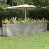 vidaXL Garden Raised Bed Silver Powder-coated steel Large Durable