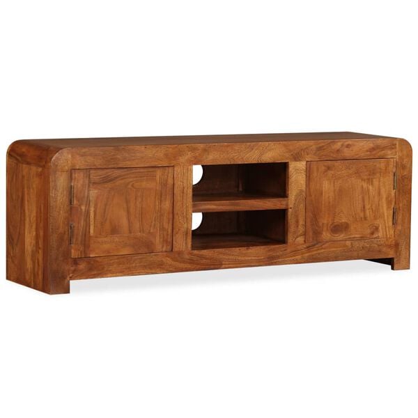 vidaXL TV Cabinet Honey Brown Solid Acacia Wood Medium TV Cabinet