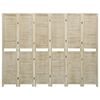vidaXL 6-Panel Room Divider 82.7x65.0" Solid Wood Paulownia