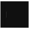 vidaXL Wall-mounted Bedside Cabinet Black Engineered wood