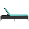 vidaXL Patio Sun Lounger Black, Cream White