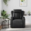 vidaXL Massage Recliner Chair Black Faux leather, metal, plywood Single
