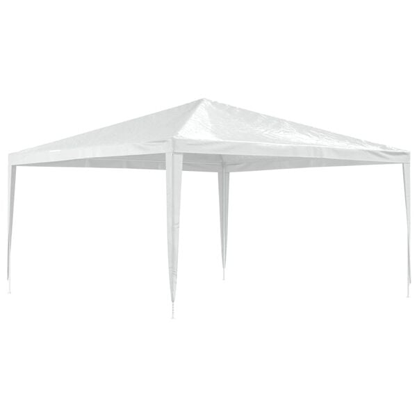 vidaXL Party Tent White Polyethylene 13x13 feet Water-resistant