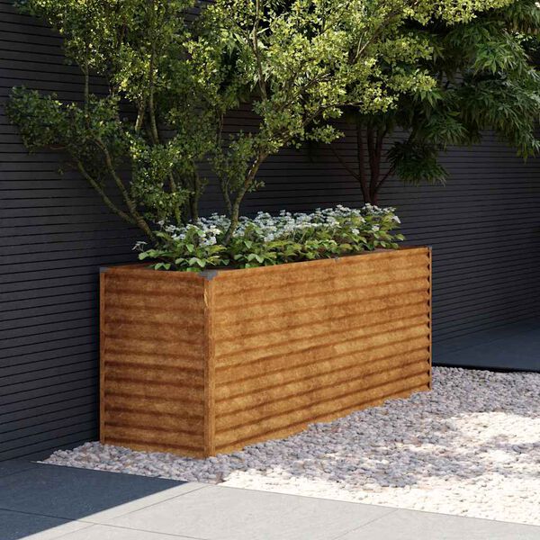 vidaXL Garden Raised Bed Rusty Corten steel Large Decorative Inlays