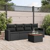 vidaXL Garden Sofa Set Black