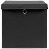 vidaXL Storage Box Set of 10 Black Non-woven fabric (100% polyester)