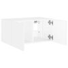 vidaXL TV Wall Cabinet White Engineered Wood Standard TV Wall Cabinet