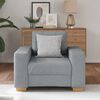 vidaXL Sofa Chair Light Grey Polyester, Plywood, Steel Single Sofa Chair