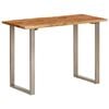 vidaXL Dining Table Natural wood, Silver