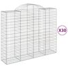 vidaXL Gabion Basket Set of 30 Silver Galvanized Iron Large Durable