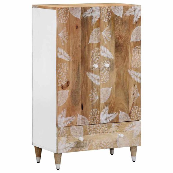 vidaXL Highboard Mango Natural with White
