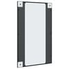 vidaXL Wall Mirror Black Glass, Powder-coated iron 19.7 x 31.5 in