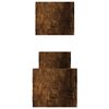 vidaXL Wall Shelf Set of 2 Smoked oak Engineered wood, steel 23.6 in