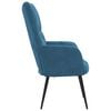 vidaXL Relaxing Chair Blue Velvet (100% polyester), steel Medium