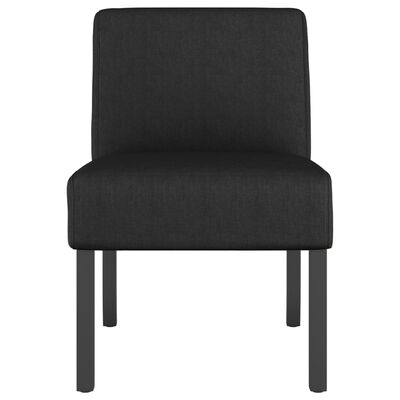 vidaXL Slipper Chair Black Fabric