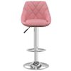 vidaXL Bar Stool Set of 2 Pink Velvet (100% polyester), chrome steel