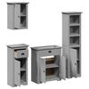 vidaXL Bathroom Furniture Set Gray Solid pinewood and engineered wood
