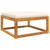 vidaXL Garden Footstool Cream White Solid Acacia Wood with an Oil Finish