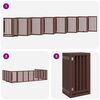 vidaXL Dog Gate Set of 15 Brown Solid Poplar wood Foldable Dog Gate