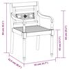 vidaXL 5 Piece Patio Dining Set Solid Teak Wood
