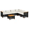vidaXL Garden Sofa Set Black PE rattan Flexible multi-component layout