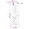 vidaXL Sliding Door with Hardware Set 33.5x82.7" Solid Wood Pine