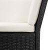 vidaXL Garden Lounge Set Black, Cream White