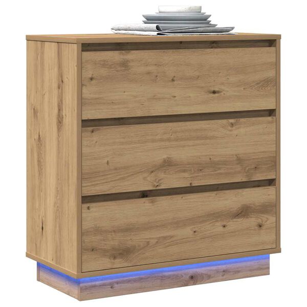 vidaXL Bedside Cabinet Artisan Oak 27.95 x 13.58 x 29.53 in