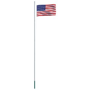 vidaXL US Flag Red, White, Blue 68D Fabric (100% polyester), aluminum