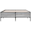vidaXL Bed Frame Grey Sonoma Engineered Wood 63x79 in Durable