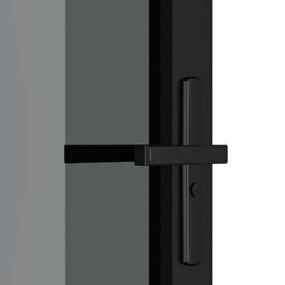 vidaXL Interior Door 32.7"x79.3" Black ESG Glass and Aluminum