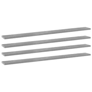 vidaXL Shelf Set of 4 Concrete grey Engineered wood Large Simple