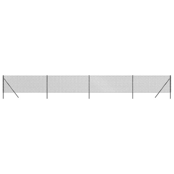 vidaXL Chain Link Fence Anthracite 3.3'x32.8'