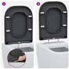 vidaXL Toilet Seat Anthracite 17.52 x 13.78 x 1.42 in Duroplast